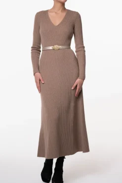 Adriel Wool and Cashmere-blend Dress