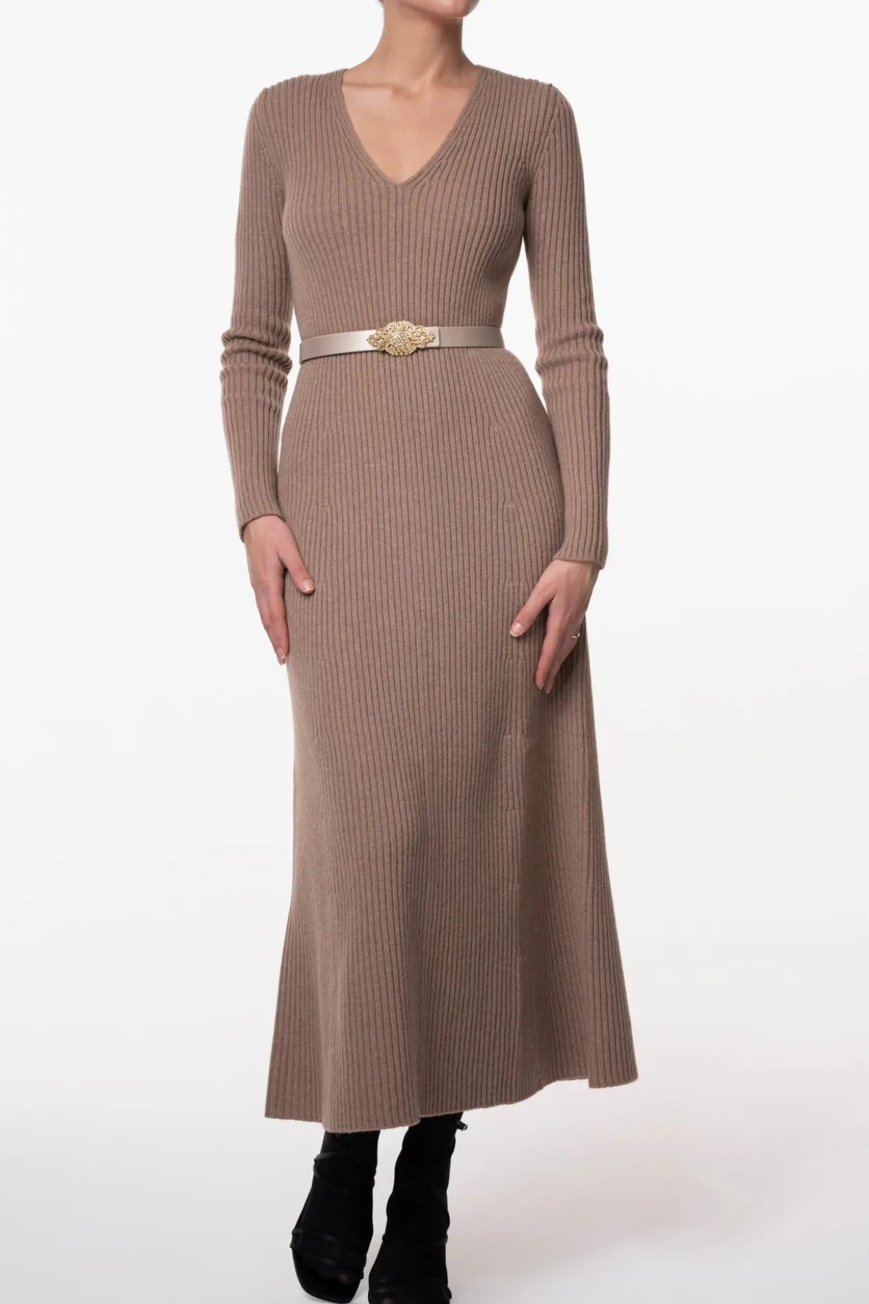 Adriel Wool and Cashmere-blend Dress