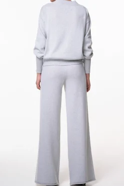 Akeem Cashmere Wide-Leg Pants In Pumice