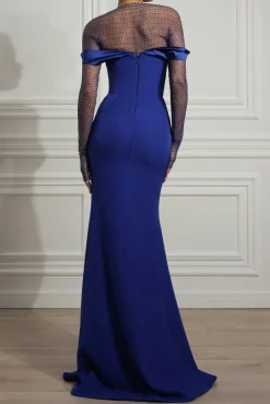 Alexa Royal In Blue Dress