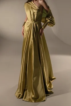 Amani Dress In Gold-Turquoise