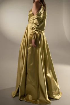 Amani Dress In Gold-Turquoise
