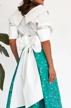 Angelina Cotton Shirt In White