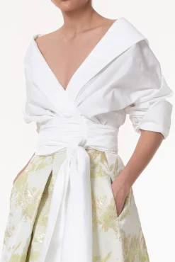 Angelina Taffeta Shirt In Ivory