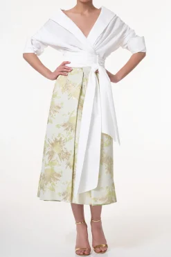 Angelina Taffeta Shirt In Ivory