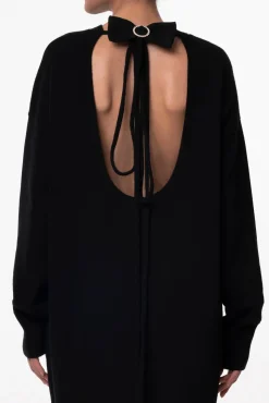 Aniel Open Back Wool and Cashmere-blend Dress