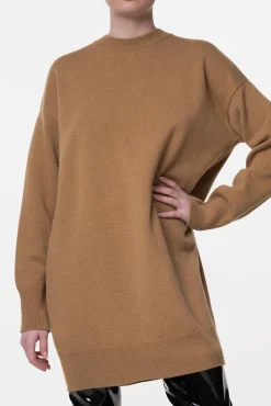 Aniel Open Back Wool and Cashmere-blend Dress