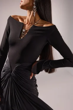 Anita Long Dress In Black