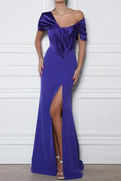 Areej Long Dress In Intense-Mauve