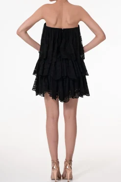 Aydin Boho Short Dress In Black