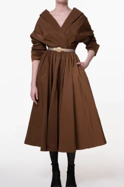 Carrie Midi Dress Caramel
