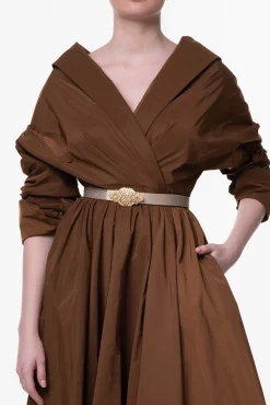 Carrie Midi Dress Caramel