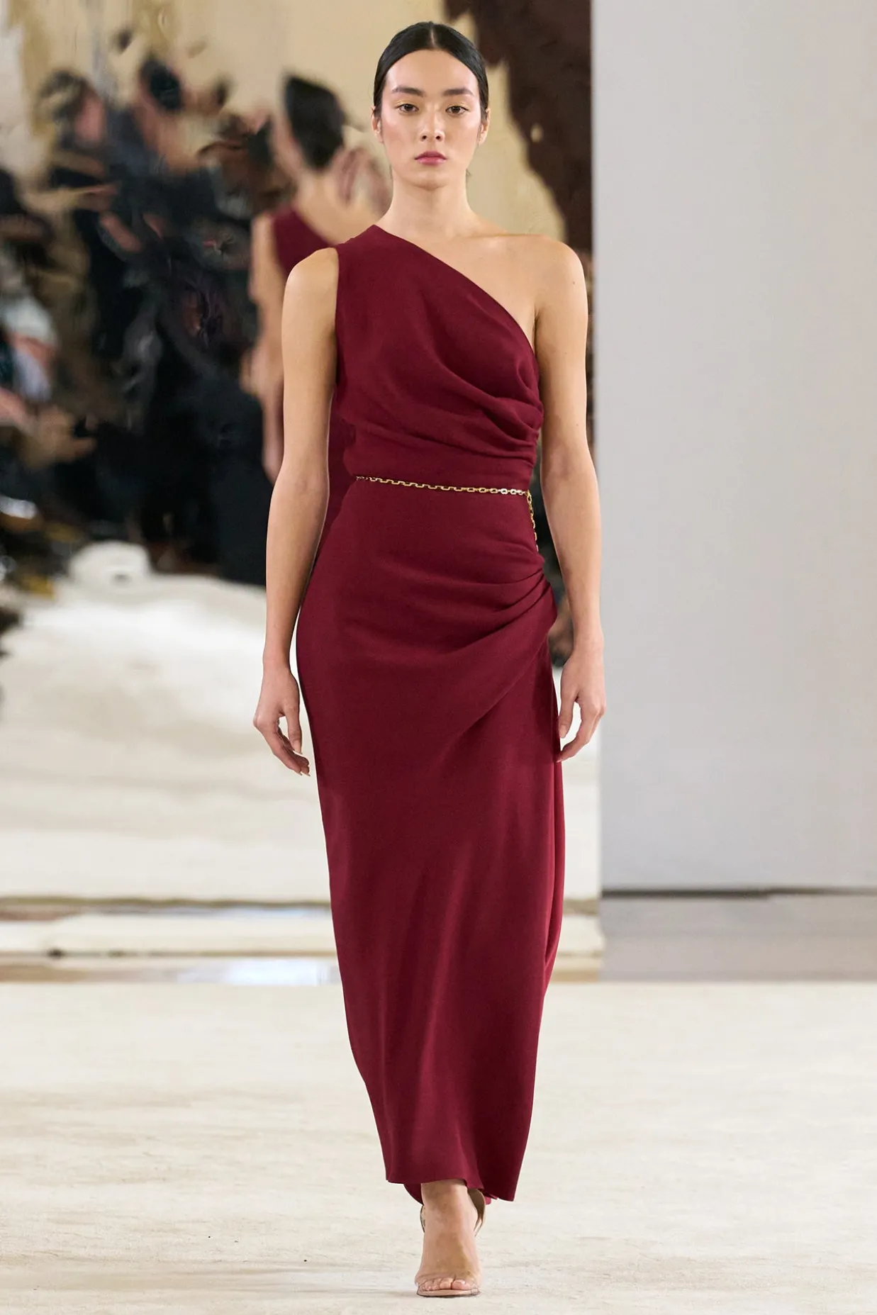 Charlotte Midi Dress In Ruby Red