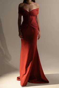 Dalila Dress In Terracotta