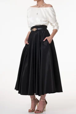 Elegant Satin Blouse In Ivory