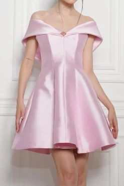Ellie Mikado Short Dress In Soft-Lilac