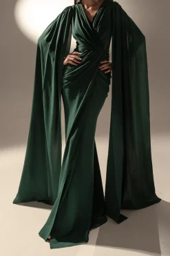 Evelyn Dress In Dark-Green