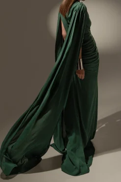 Evelyn Dress In Dark-Green