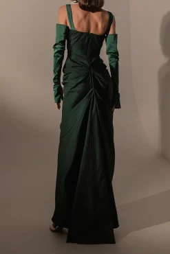 Farah Dress In Forest-Green