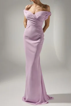 Hedy Long Dress In Pink-Mauve