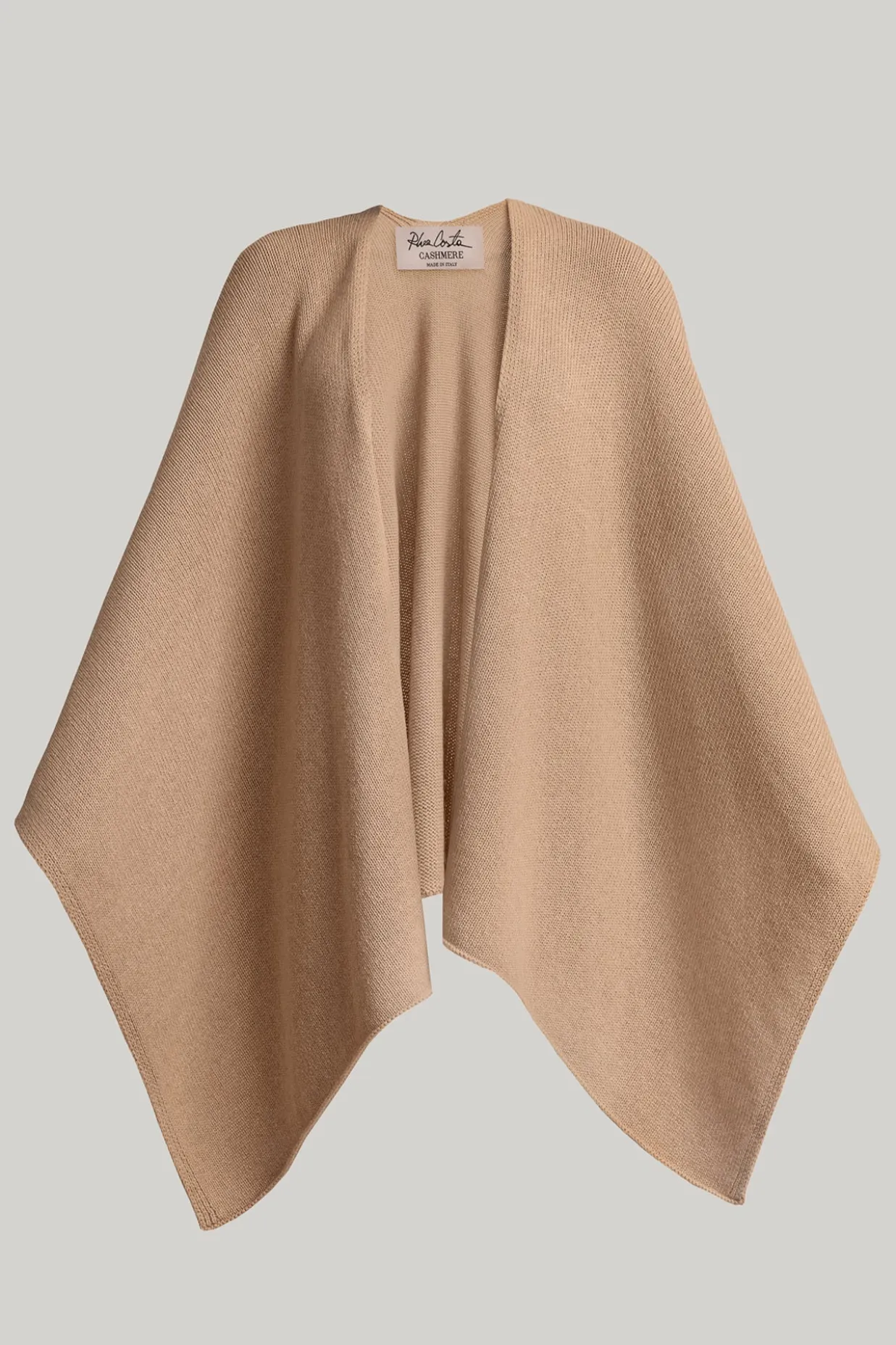 Hera Cashmere Poncho In Dune