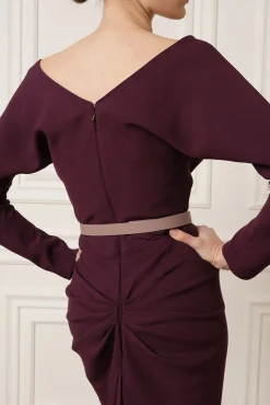 Jessica Midi Dress In Plum