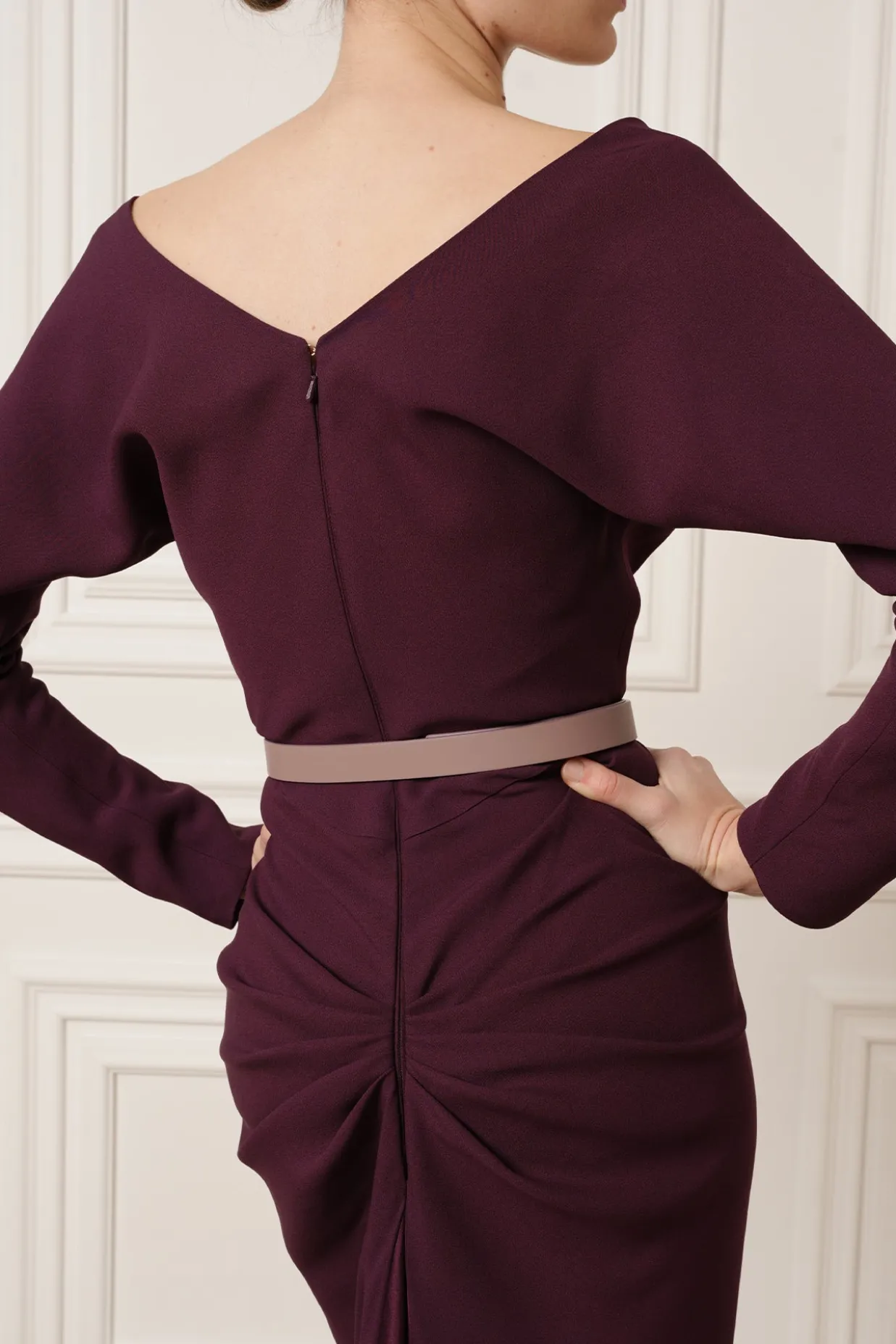 Jessica Midi Dress In Plum