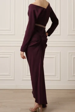 Jessica Midi Dress In Plum