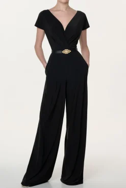 Joan Jersey Jumpsuit In Black
