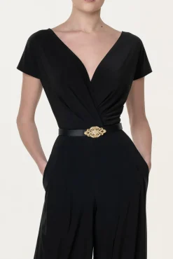 Joan Jersey Jumpsuit In Black