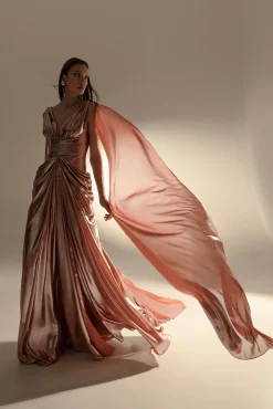 Layla Dress In Copper-Blush