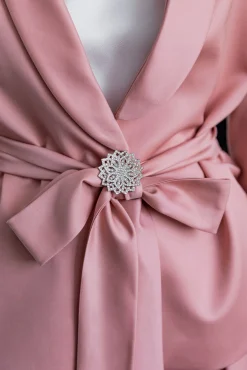 Lotus Brooch - Silver With Crystals