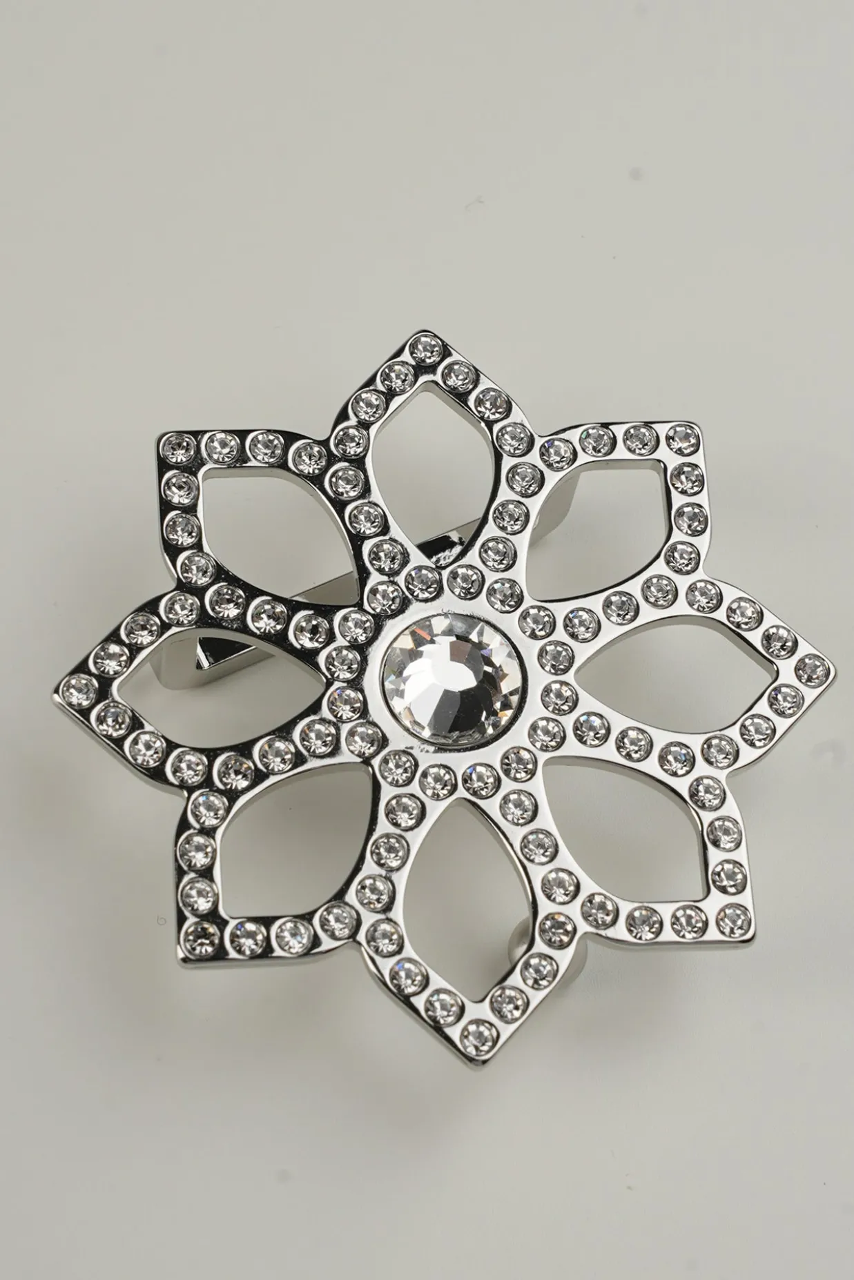 Lotus Leather Waist Belt In Sapphire With Silver Buckle