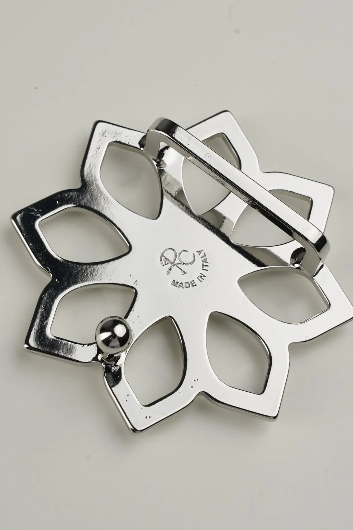 Lotus Leather Waist Belt In Sapphire With Silver Buckle