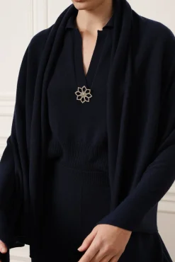 Lux Cashmere Scarf In Neptune