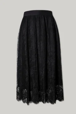 Midi Lace Black Skirt With Midi Underskirt