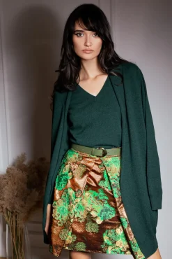Noor Cashmere Cardigan In Spruce