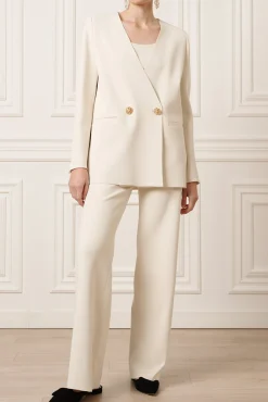 Pax Viscose Jersey Wide-Leg Pants In Off-White
