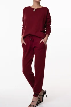Rania Boat Neck Cashmere Sweater In Cuir De Russie
