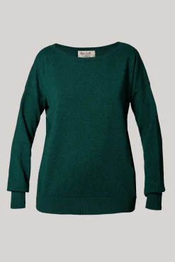 Rania Boat Neck Cashmere Sweater In Spruce