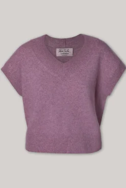 Raziel Cashmere and Silk-blend Sweater Vest In Lilla