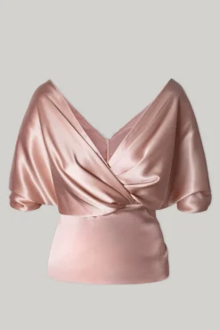 Reese Silk Top In Rose
