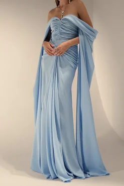 Saliya Dress In Sky-Blue