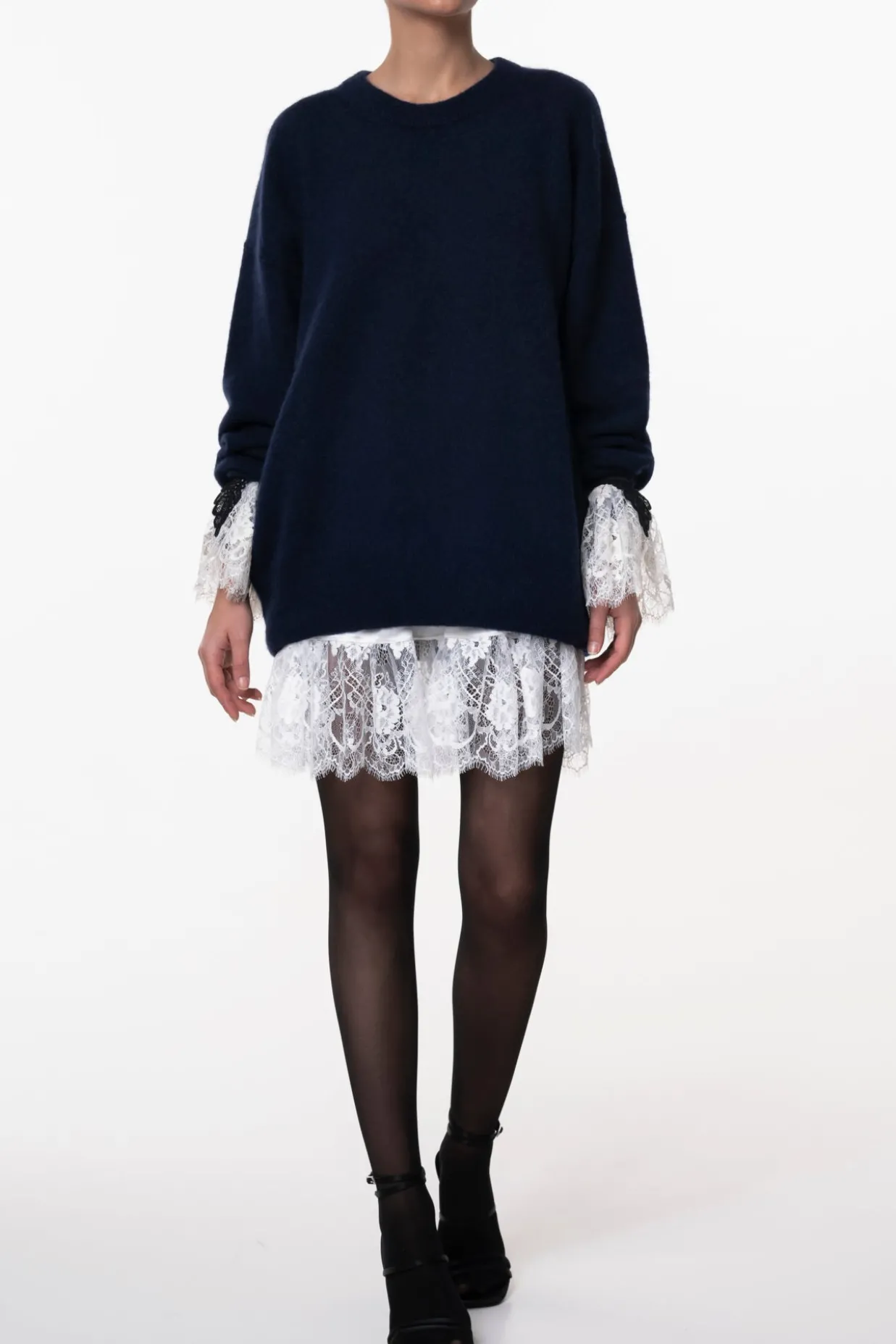 Sariel Cashmere and Silk-blend Sweater In Blue