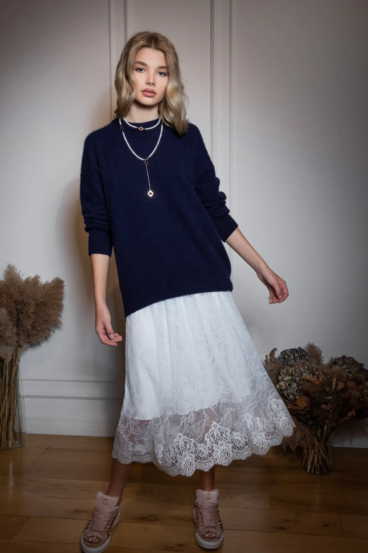 Sariel Cashmere and Silk-blend Sweater In Blue