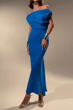 Sylvie Midi Dress In Electric-Blue