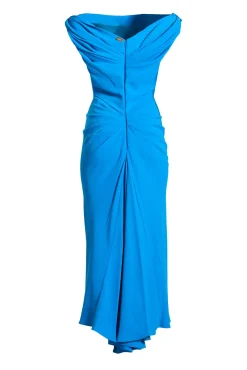 Sylvie Midi Dress In Electric-Blue