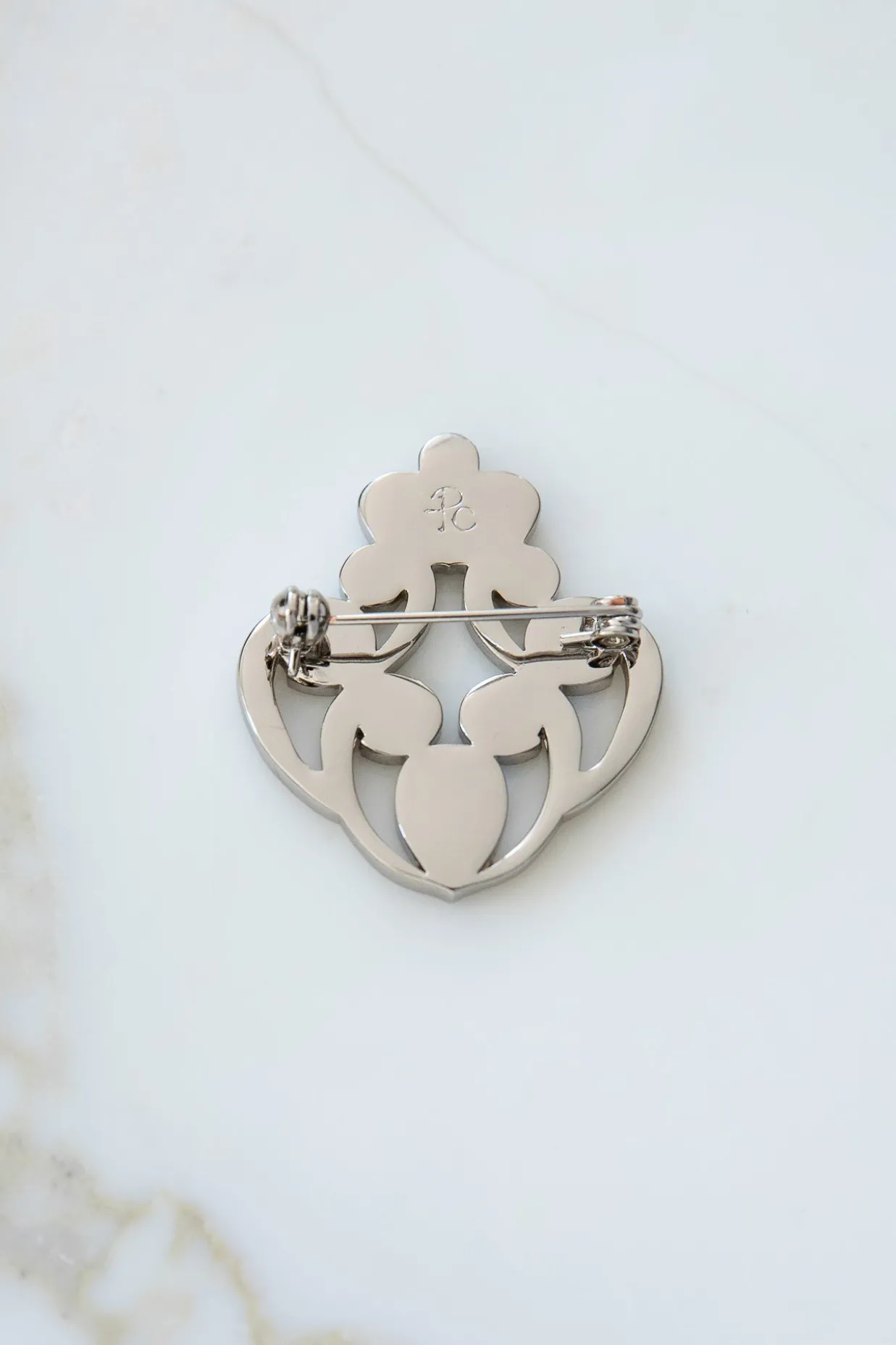 The Crown Brooch - Silver With Pearls