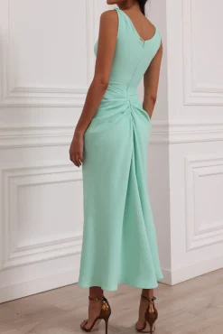 Valeria Midi Dress In Soft-Mint