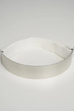 Xenis Front Metal Belt In Silver-tone